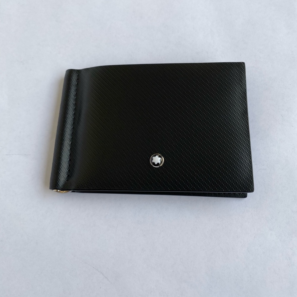 MontBlanc Wallet Black Leather  With Money Clip